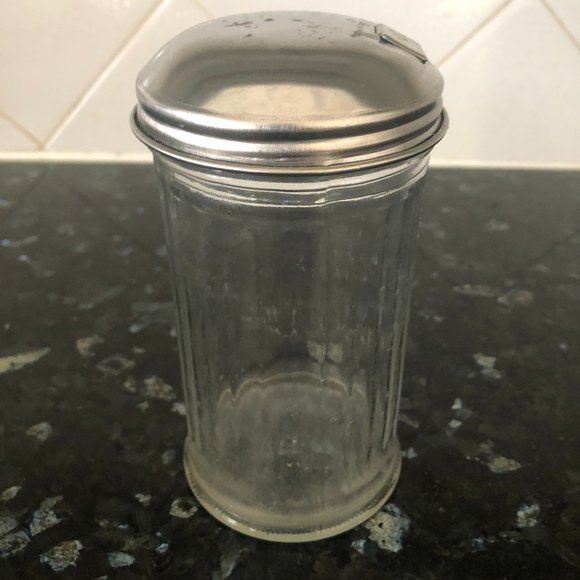 Kitchen Vintage Dinerstyle Sugar Shaker Dispenser Metal Flip Lid